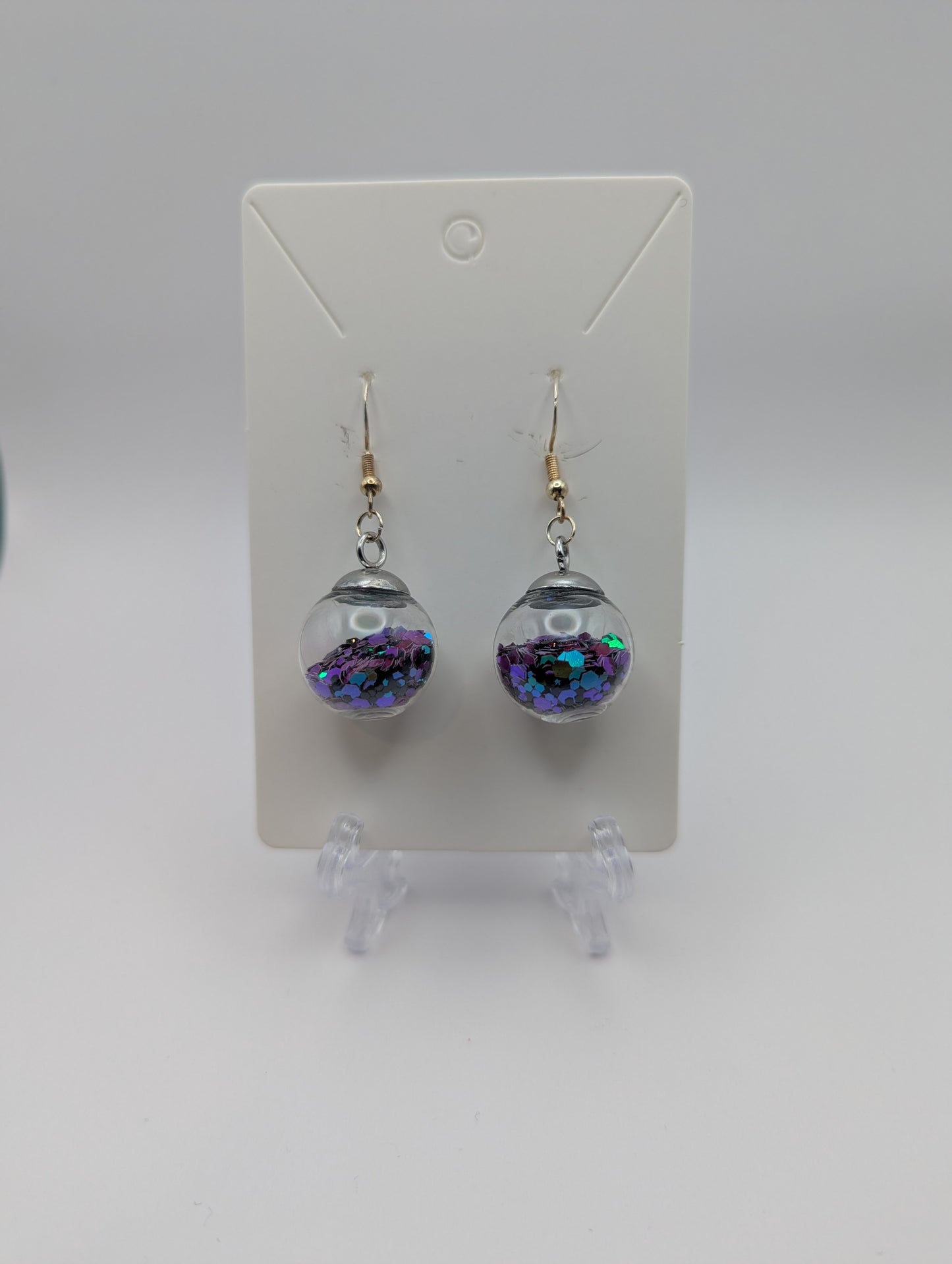 Nightswimming Glitter Globe Earrings