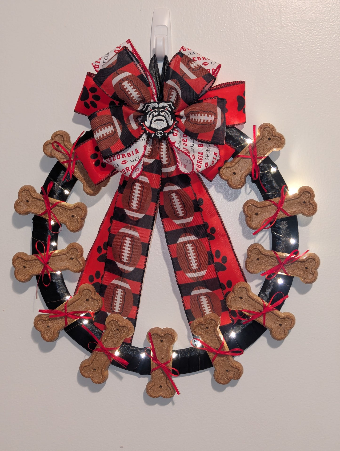 Georgia UGA Football Dog Cookie Wreath