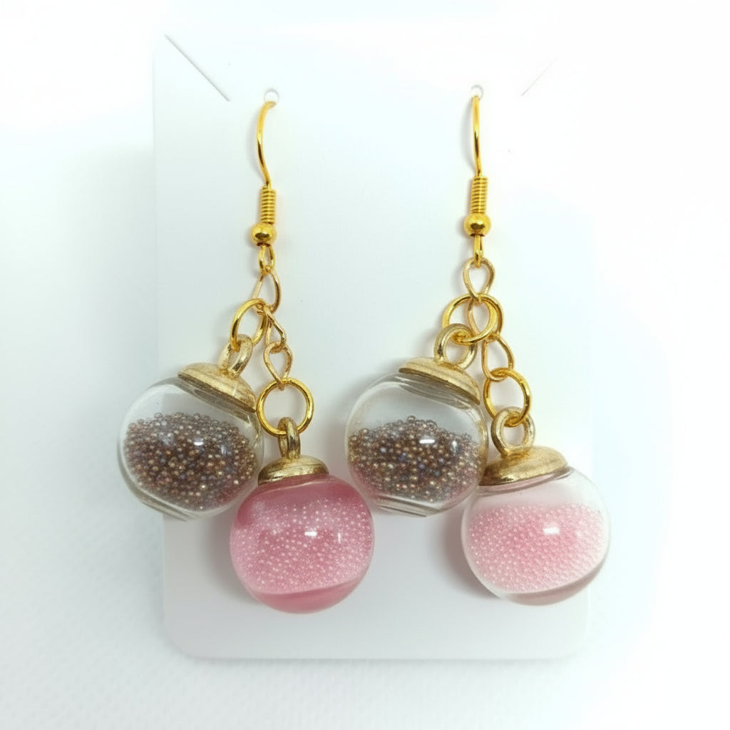 Earthy Millibead Cluster Earrings