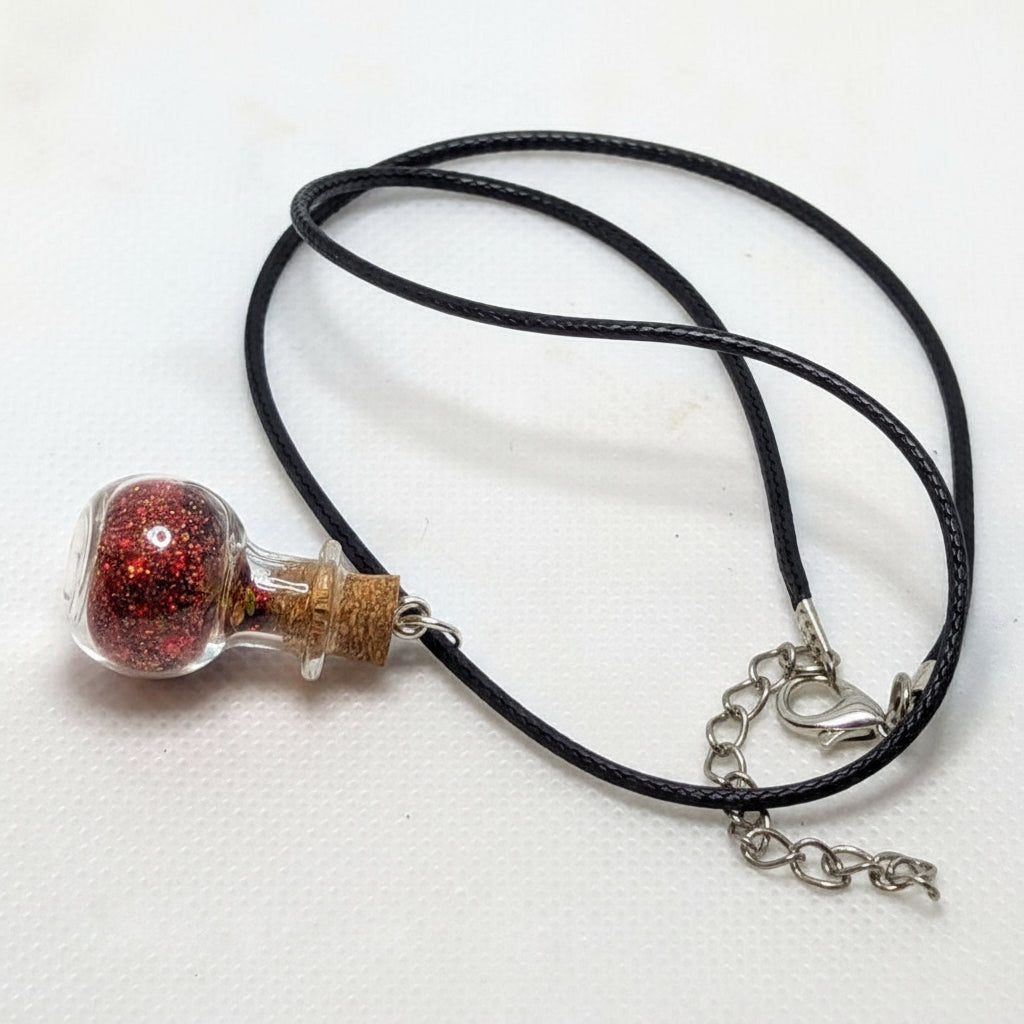 Chiefs Pick Your Poison Glitter Vial Necklace in "Arrowhead"