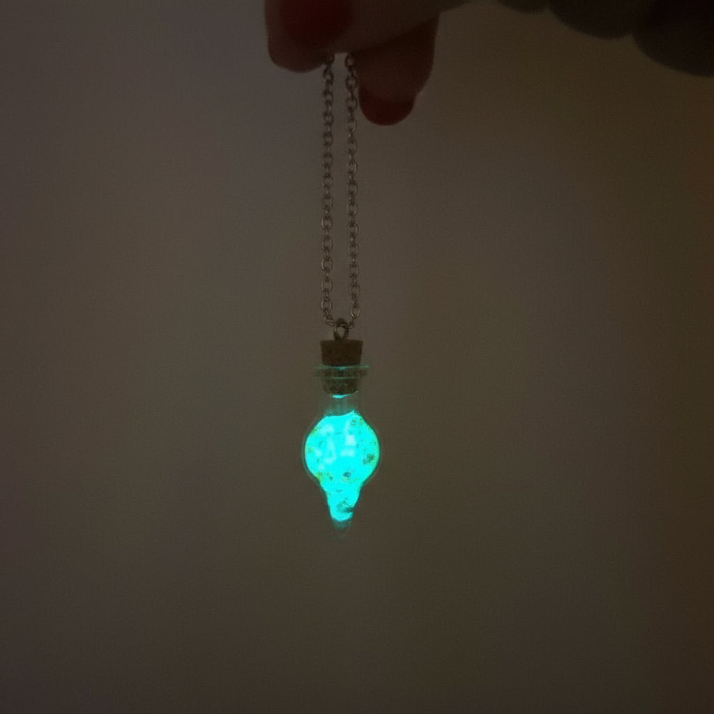 Phosphorescent Poison Vial Necklace