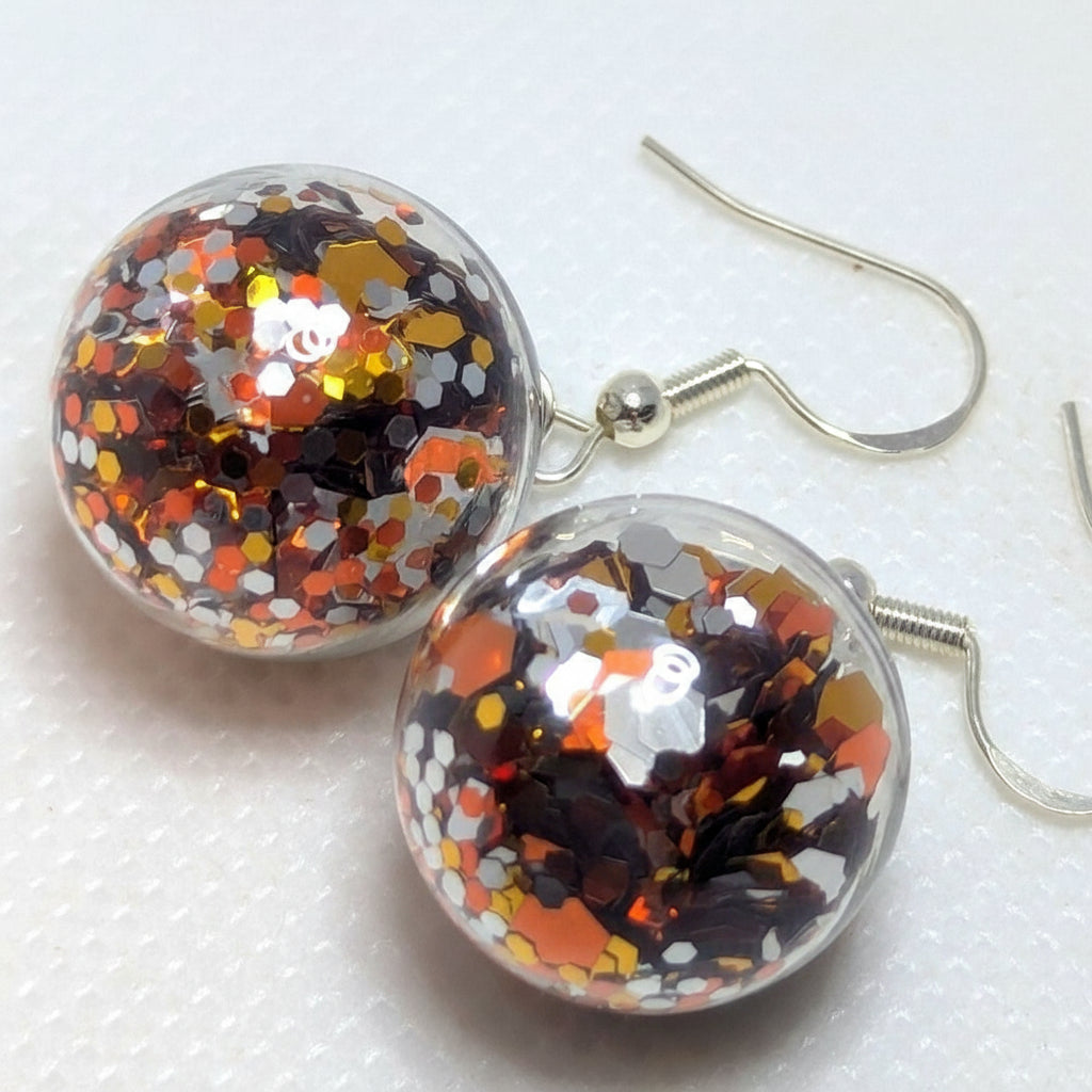 Autumn Breeze Glitter Globe Earrings