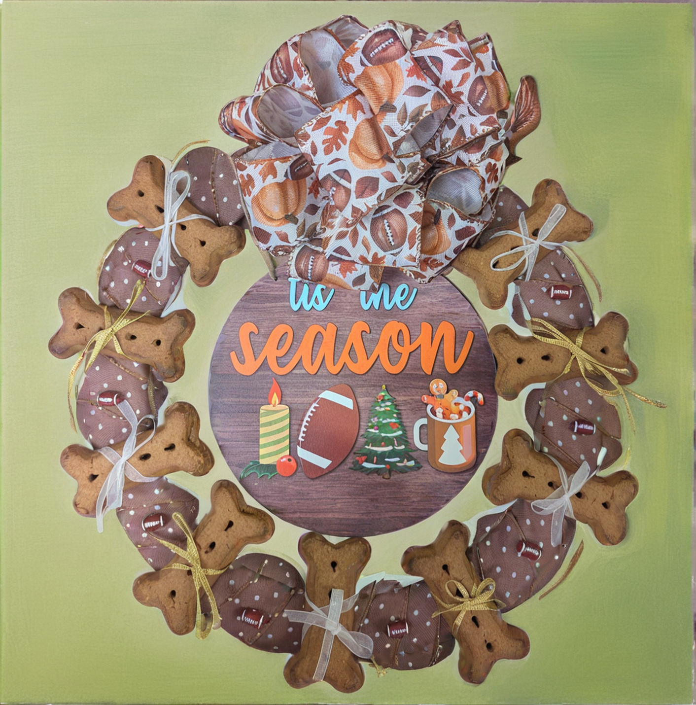 Fully Custom Dog Cookie Wreath