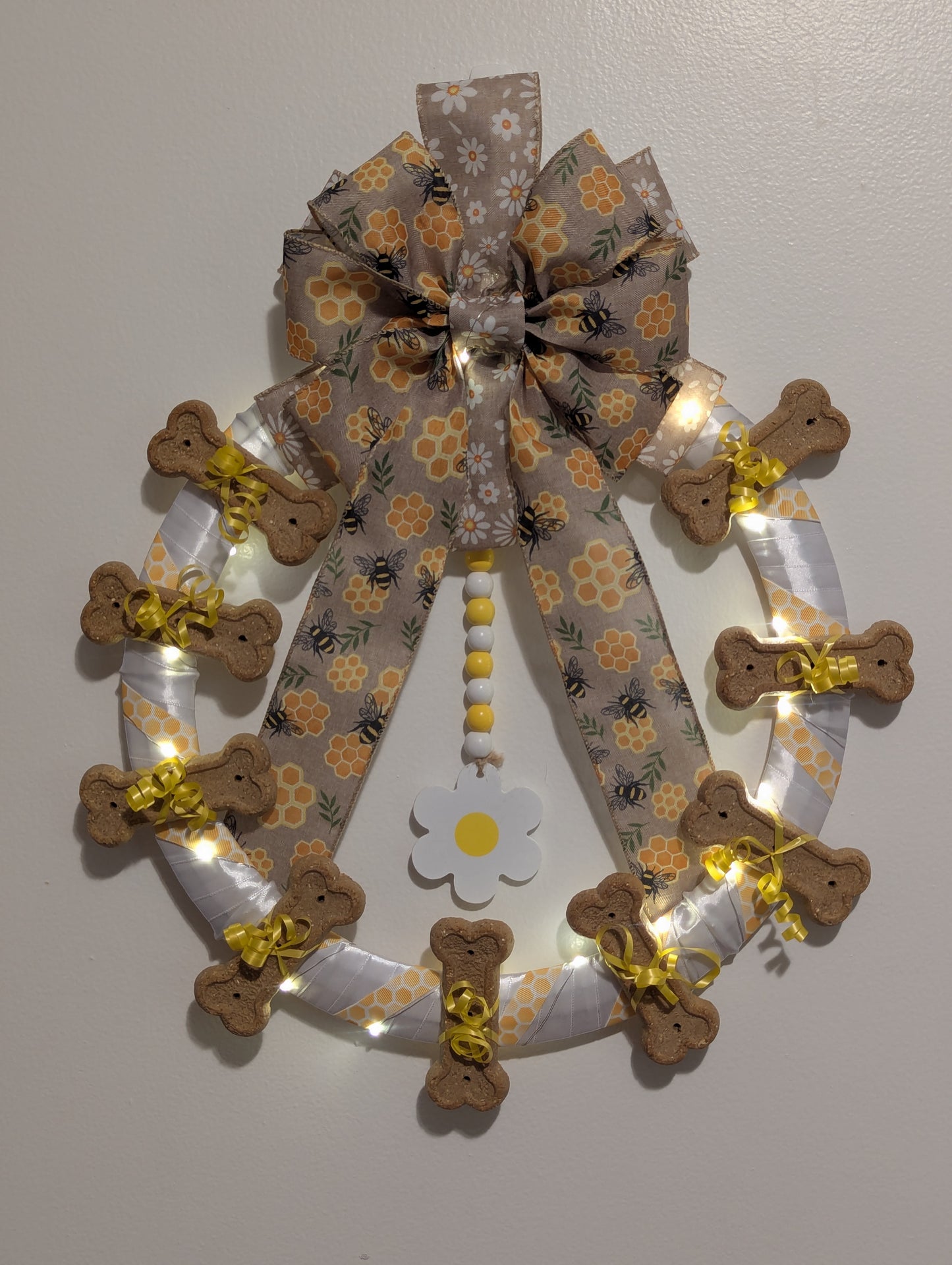 Bee Busy Dog Cookie Wreath