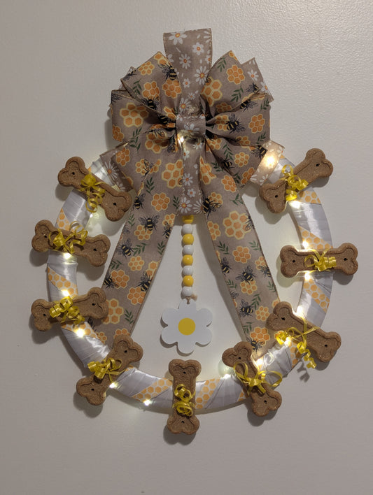 Bee Busy Dog Cookie Wreath