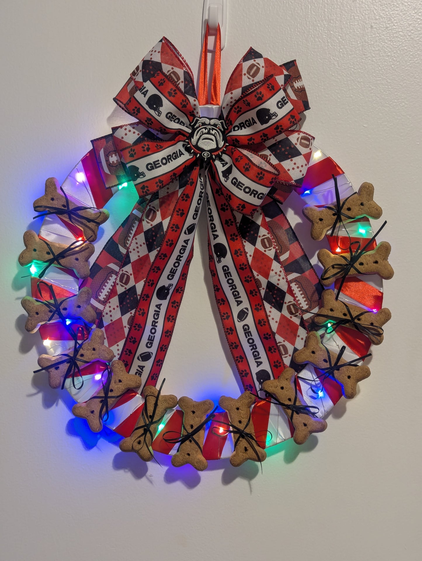 Georgia Dawgs Football Dog Cookie Wreath