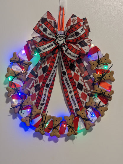 Georgia Dawgs Football Dog Cookie Wreath