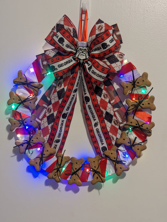 Georgia Dawgs Football Dog Cookie Wreath