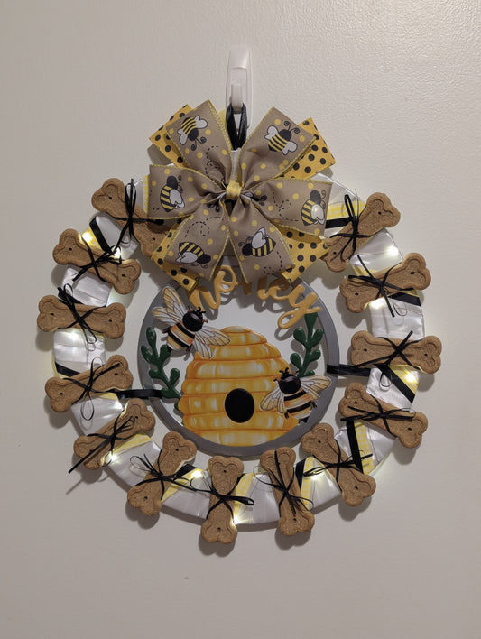 Honey Bee Dog Cookie Wreath