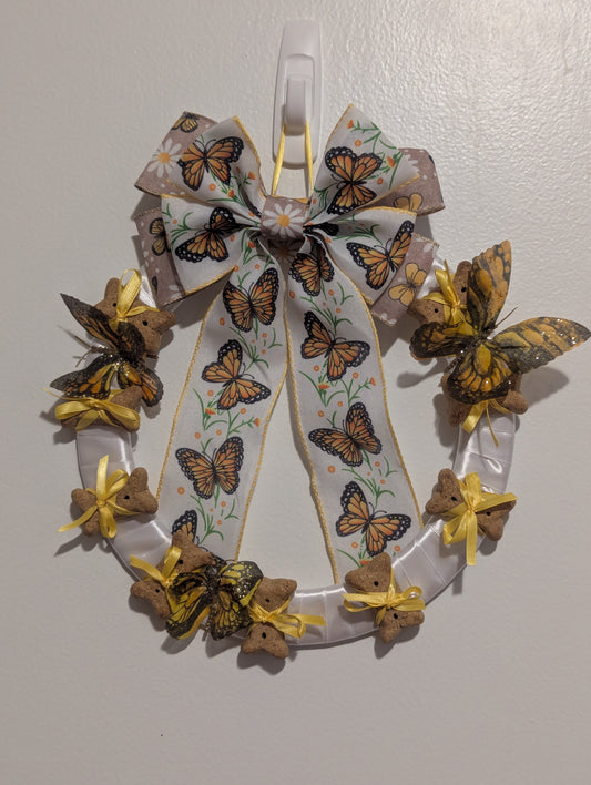 Monarch Butterfly Dog Cookie Wreath