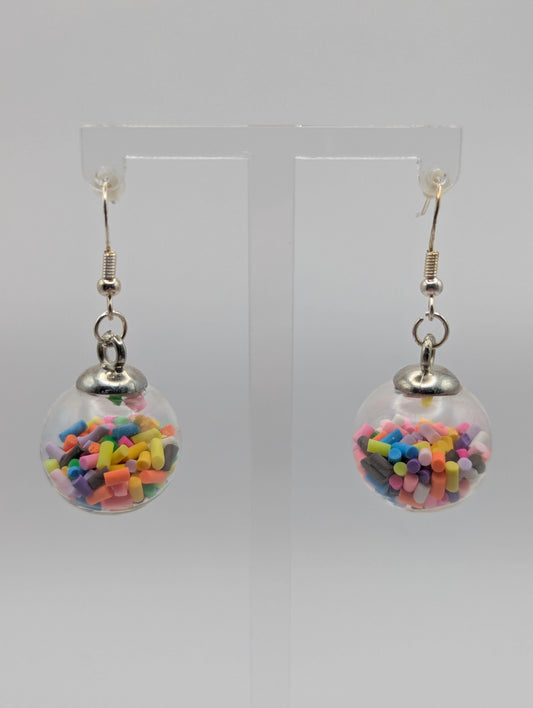 Sprinkles Glitter Globe Earrings