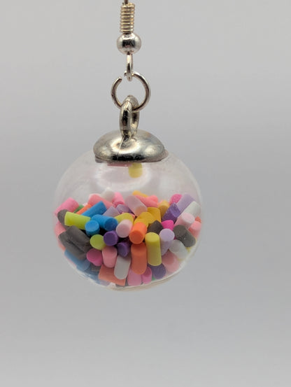 Sprinkles Glitter Globe Earrings