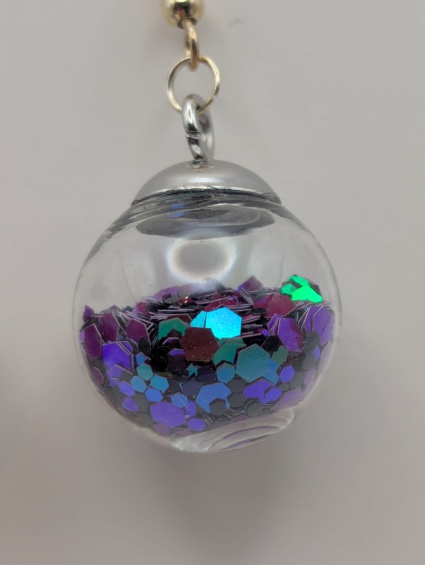 Nightswimming Glitter Globe Earrings