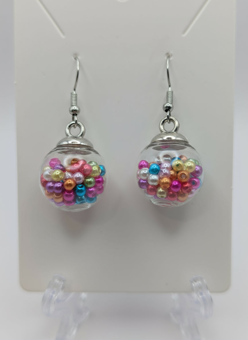 Confetti Pearl Party Globe Earrings
