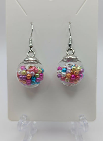 Confetti Pearl Party Globe Earrings