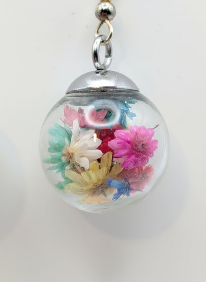 Dried Bloom Large Globe Earrings