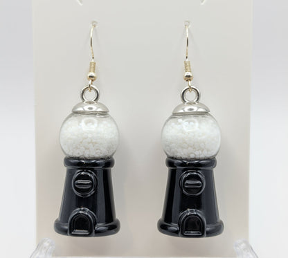 Black & White Halloween Gumball Machine Earrings