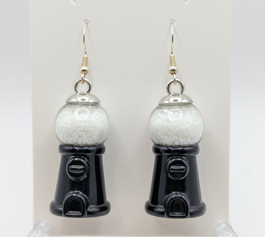 Black & White Halloween Gumball Machine Earrings