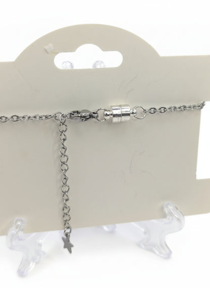 Multicolor Chunky Glitter Globe on Adjustable Silver Bracelet