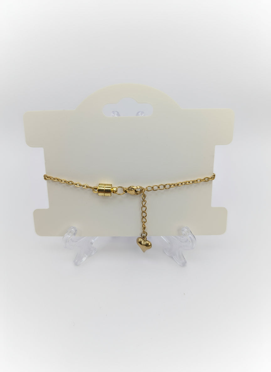 Prismatic Multicolor Rhinestone Globe Bracelet on Gold Chain