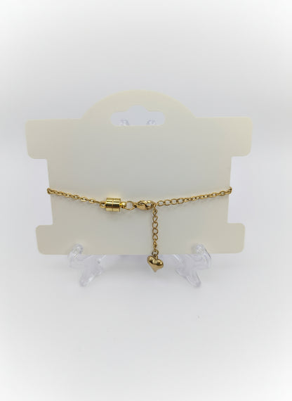 Prismatic Multicolor Rhinestone Globe Bracelet on Gold Chain