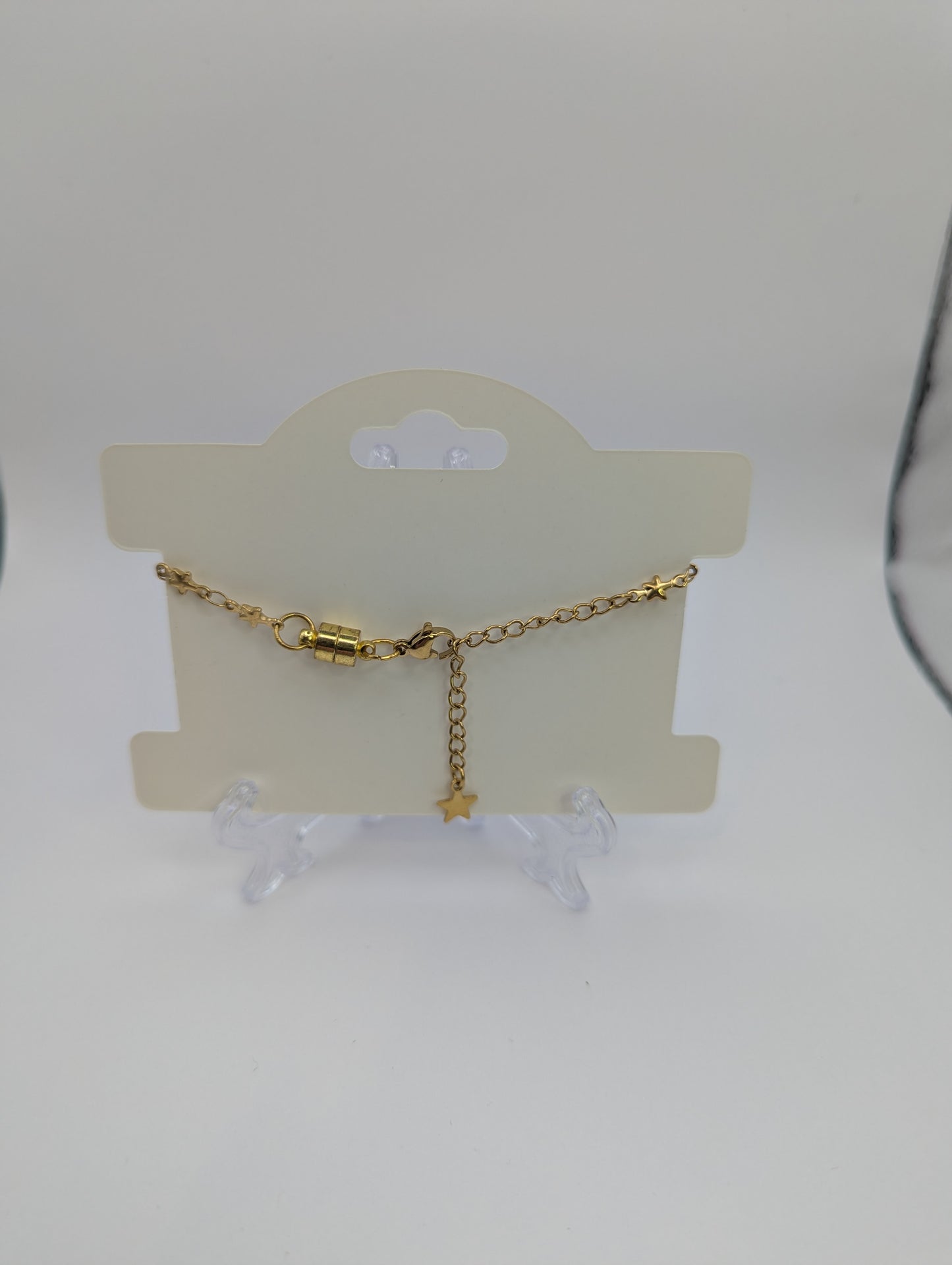 Multicolor Glitter Globe Bracelet on Gold Chain