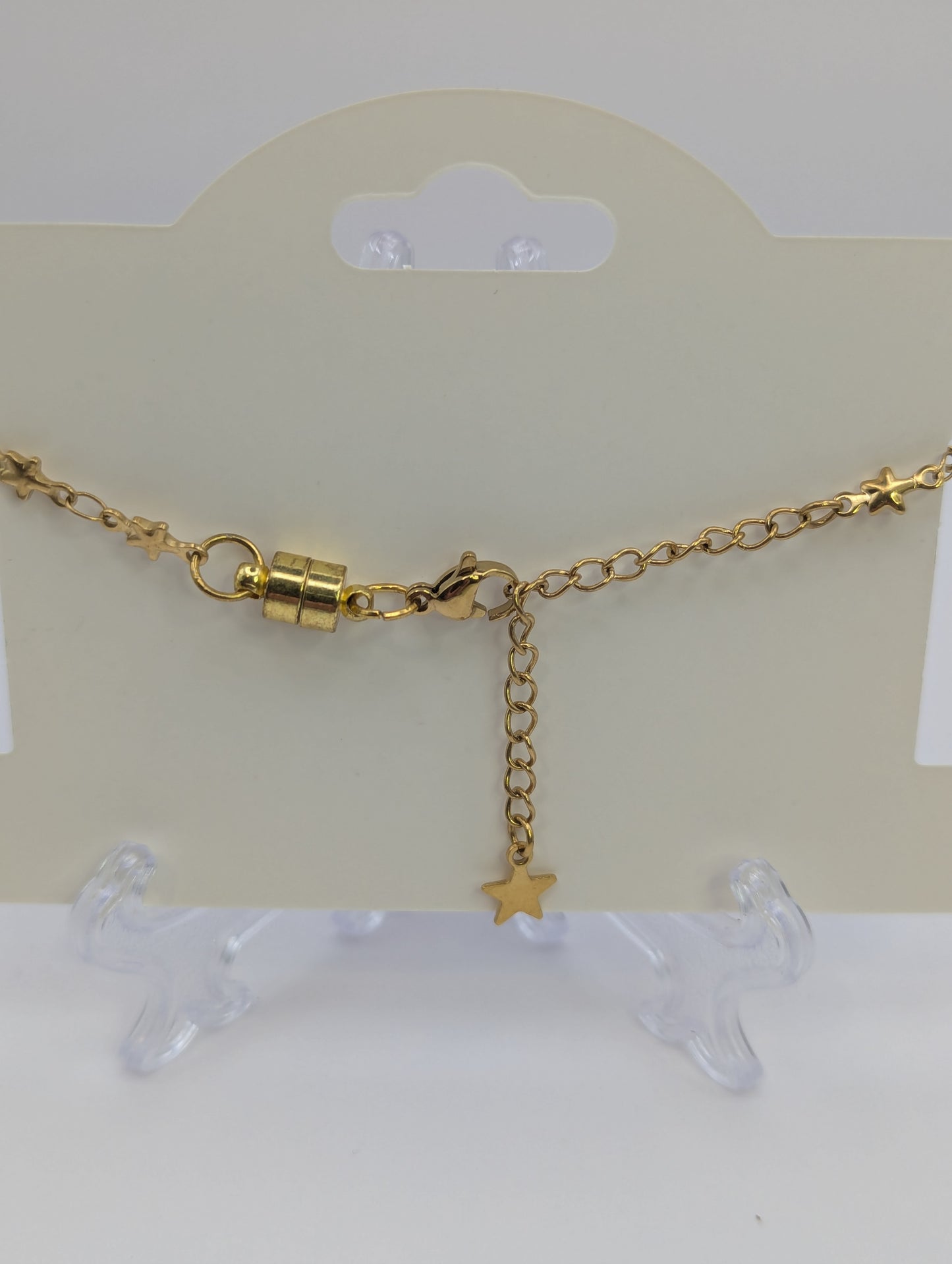 Multicolor Glitter Globe Bracelet on Gold Chain