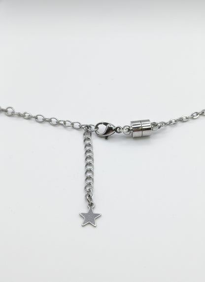Mint Green Glitter Globe on Adjustable Silver Chain Bracelet