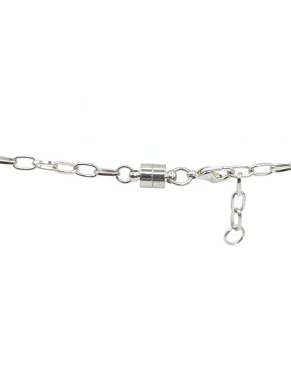Aquamarine Star Glitter Globe on Adjustable Silver Chunky Chain Bracelet