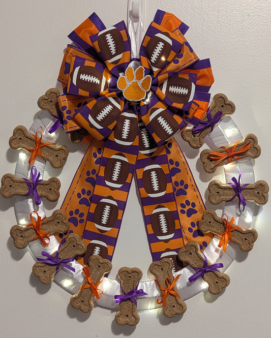 Clemson Football Dog Cookie Wreath
