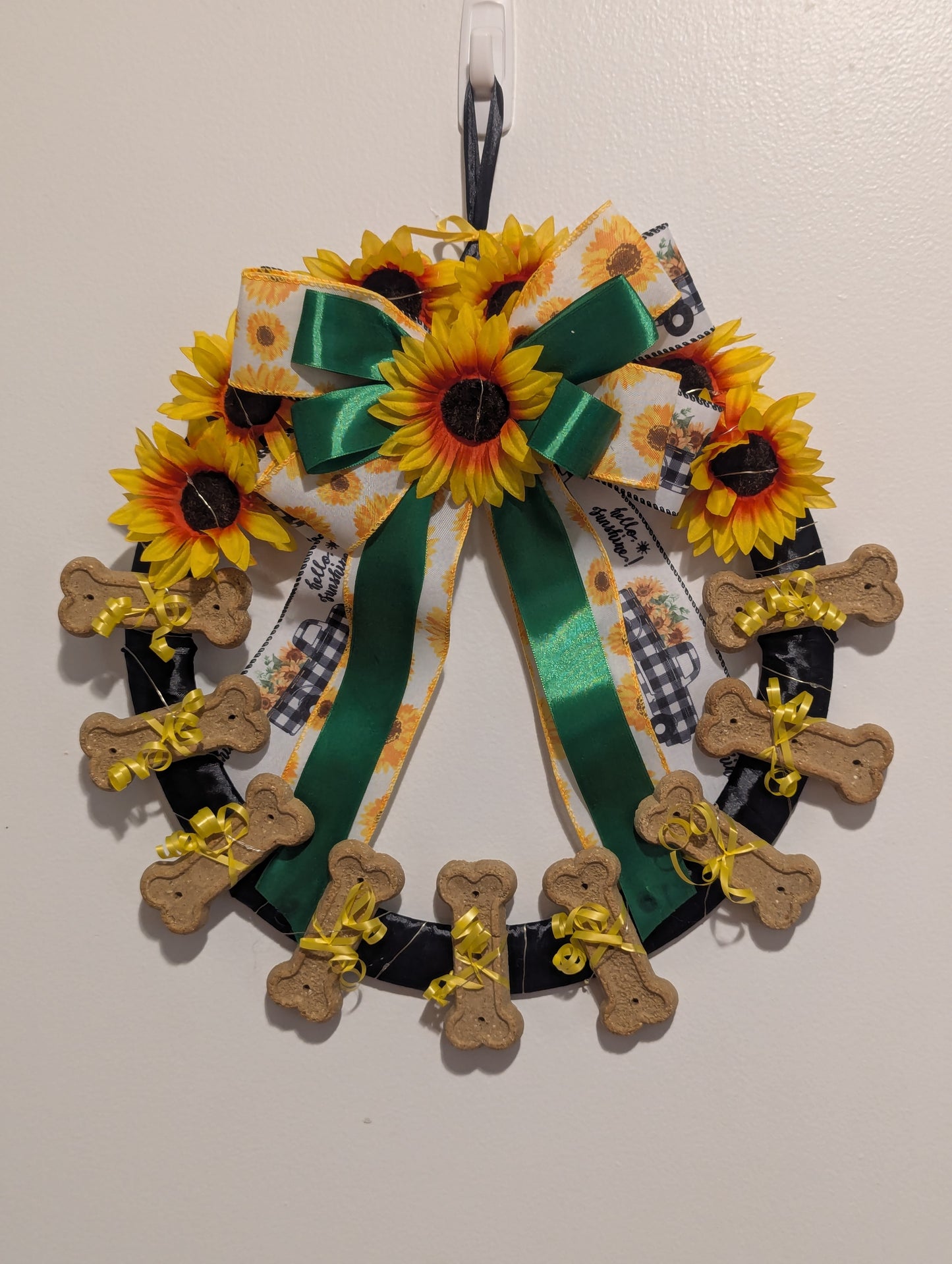 Sunflowers Dog Cookie Wreath