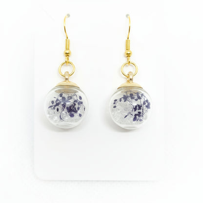 Botanical Petal & Crystal Globe Earrings
