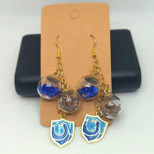Ravenclaw Glitter Globe Earrings