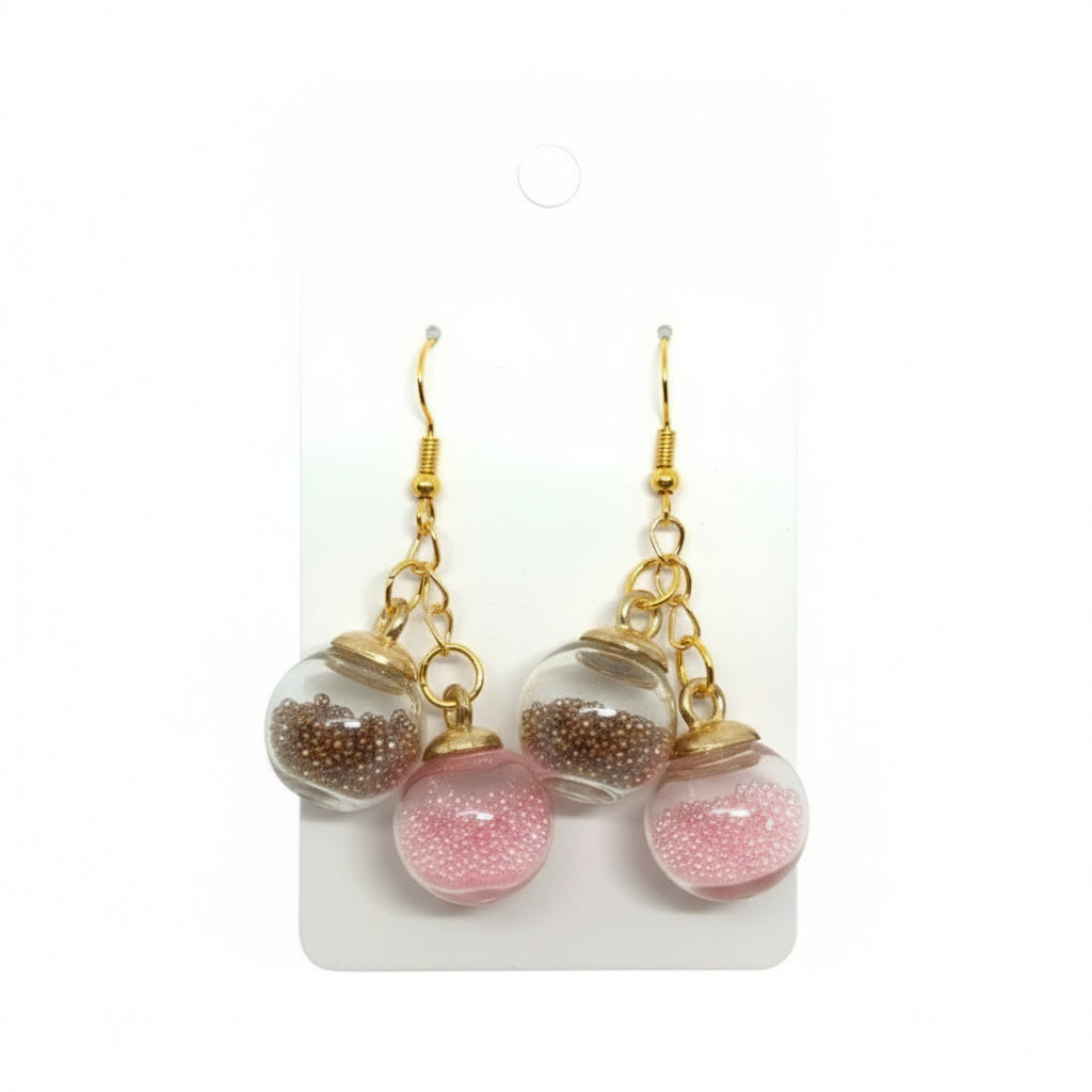 Earthy Millibead Cluster Earrings