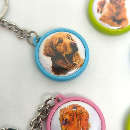 Golden Retriever Charm Keychain