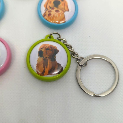 Golden Retriever Charm Keychain