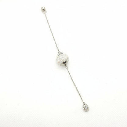 Minimalist White Rhinestone Globe Bracelet