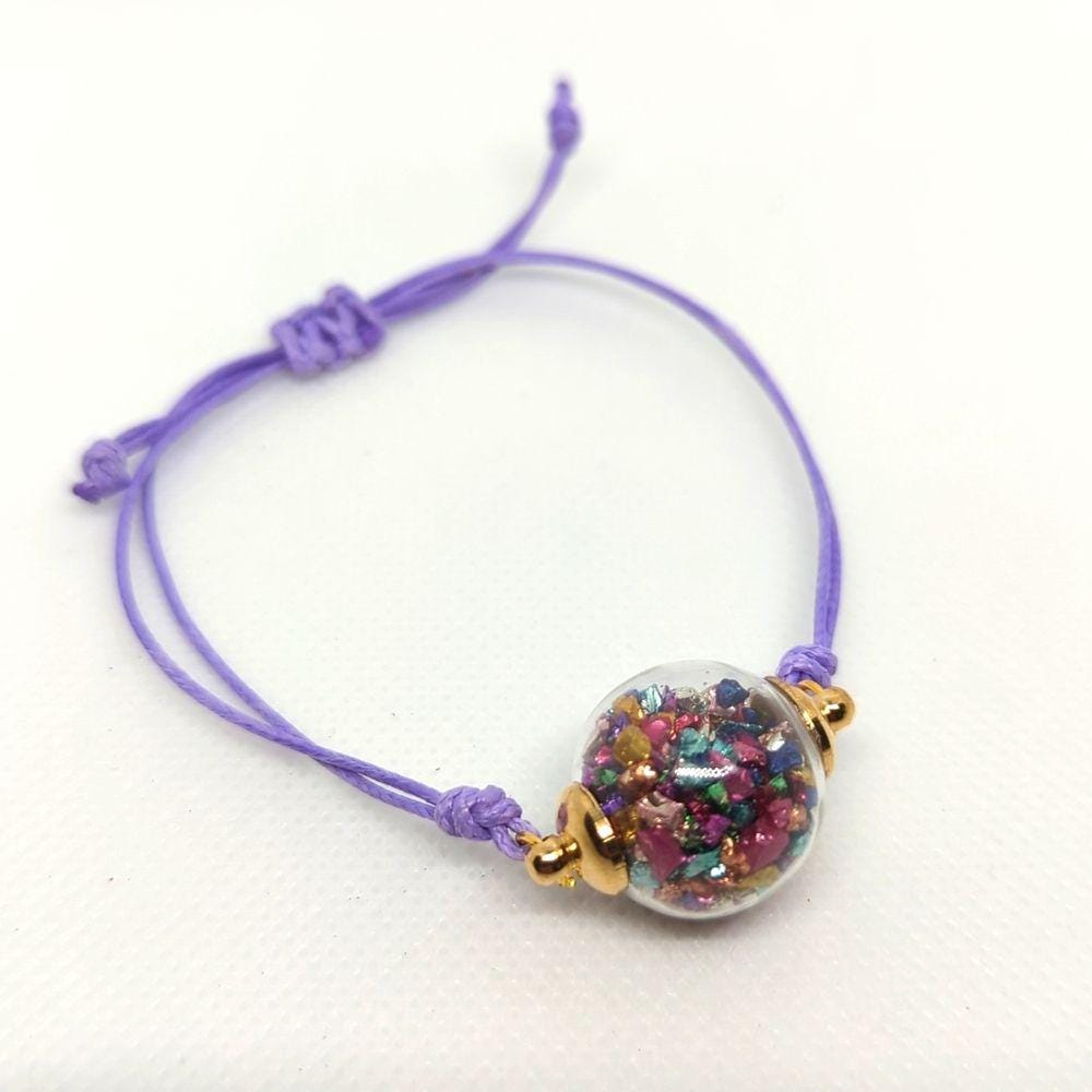 Speckled Stone Fleck Globe Bracelet