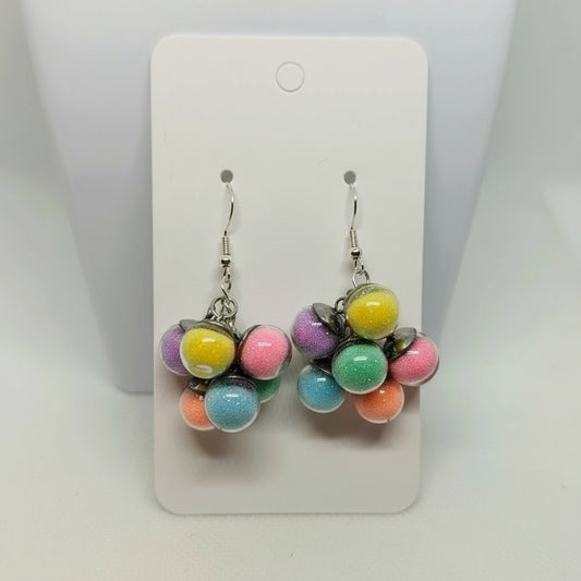 Pastel Easter Cluster Globe Earrings