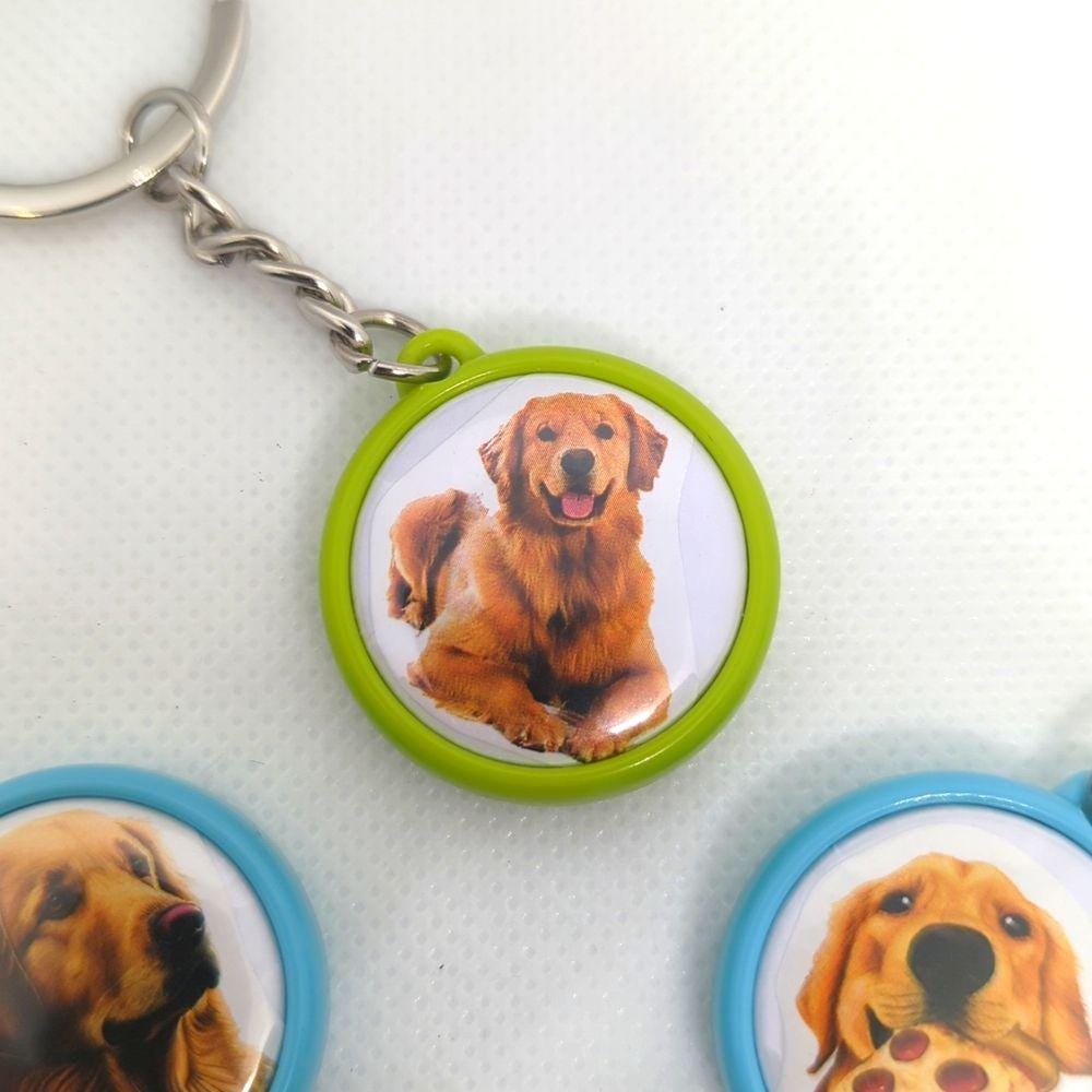 Golden Retriever Charm Keychain