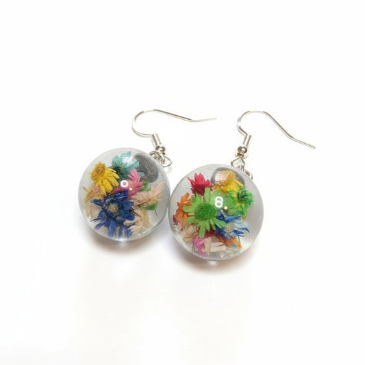 Dried Bloom Globe Earrings
