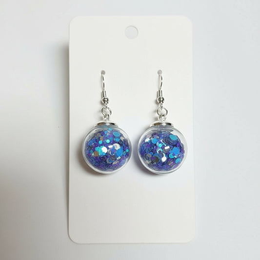 Spring Ombre Pastel Glitter Globe Earrings