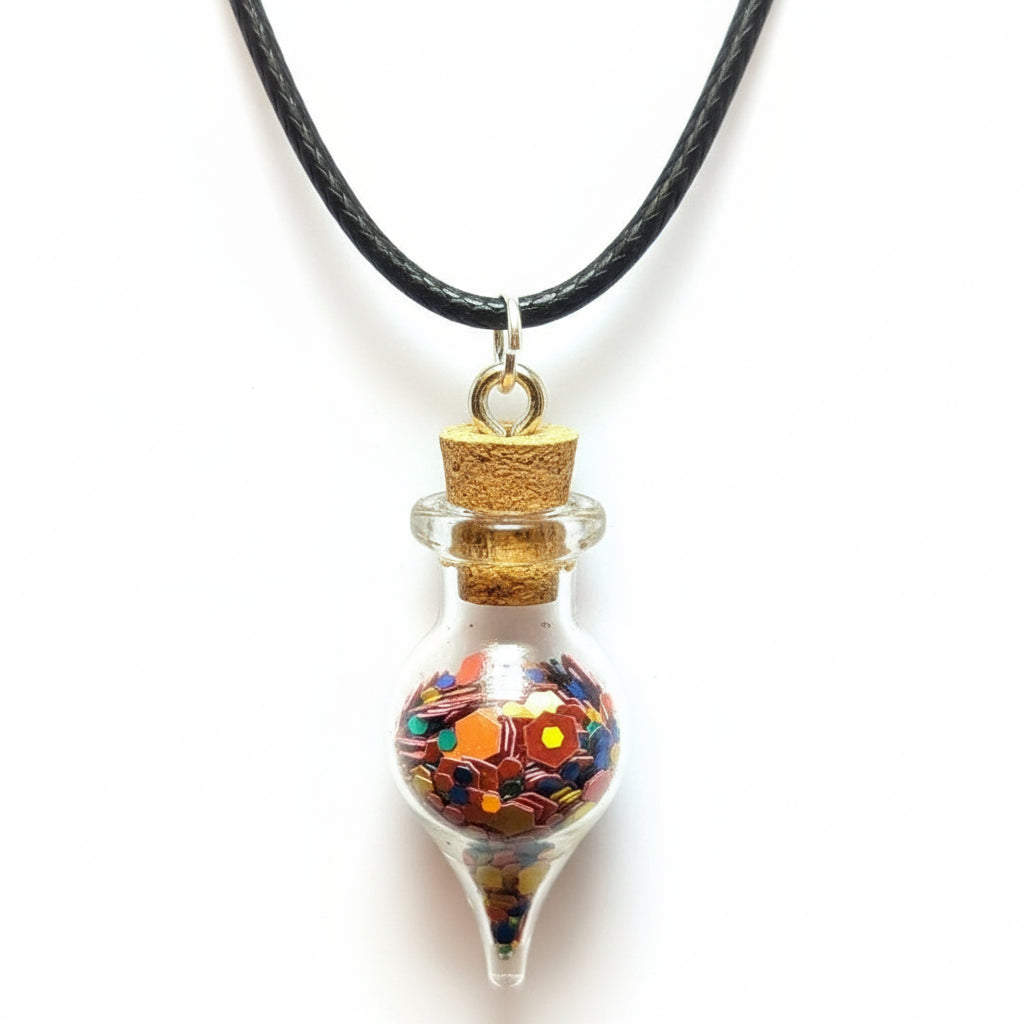 Spooky Coffin Glitter Vial Necklace