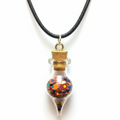 Spooky Coffin Glitter Vial Necklace