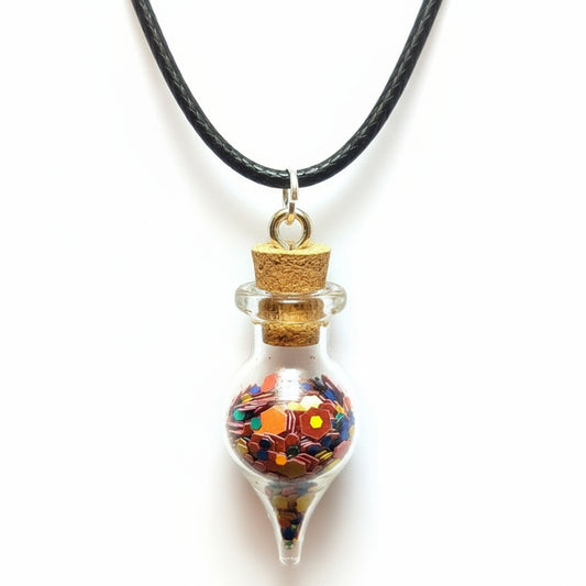 Spooky Coffin Glitter Vial Necklace