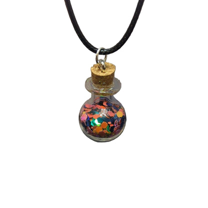 Halloween Coffin Glitter Vial Necklace