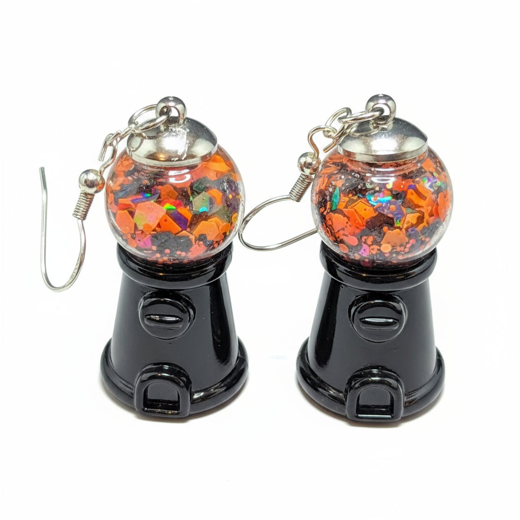 Halloween Gumball Machine Dangle Earrings