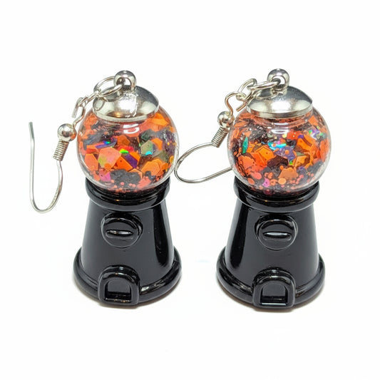 Halloween Gumball Machine Dangle Earrings
