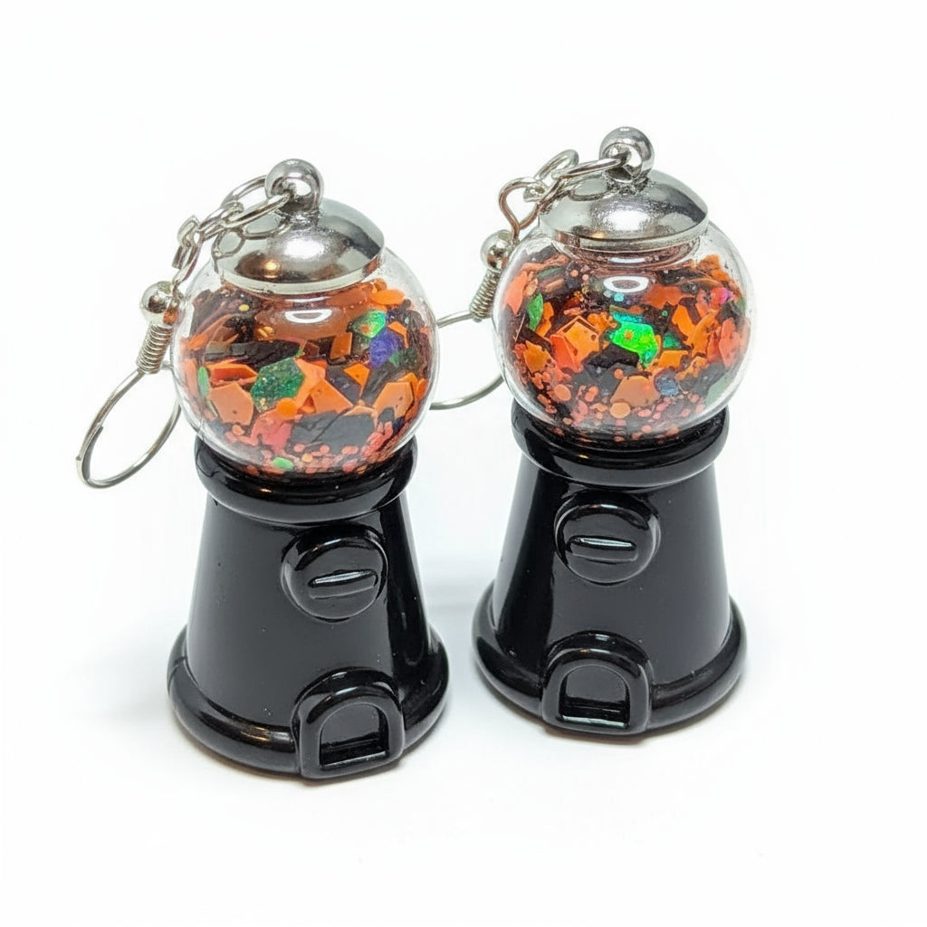 Halloween Gumball Machine Dangle Earrings