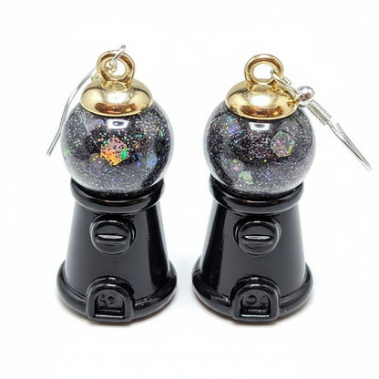 Gothic Gumball Machine Glitter Earrings